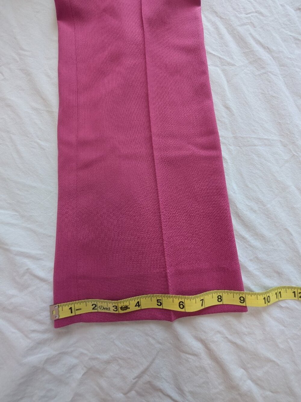EUC J. Crew Pink Willa Full Length Wool Trousers in Size 10 - Picture 12 of 16